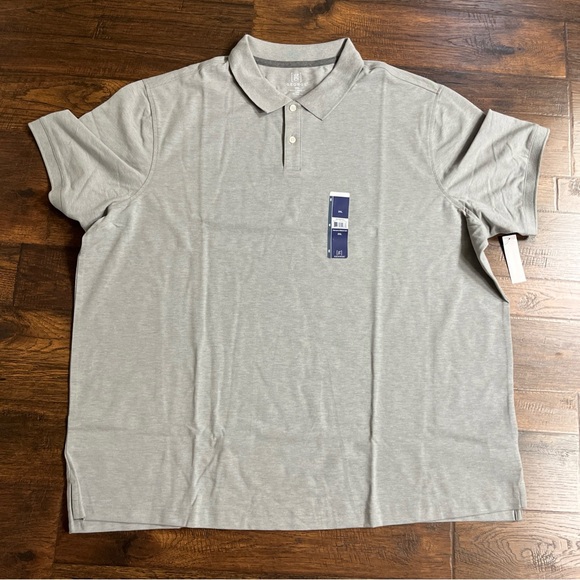 George Men's 3XL Grey Heather Short Sleeve Collared Jersey Pique Polo Shirt - Picture 7 of 12
